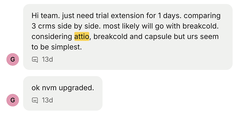 Buyers comparing Attio-style AI-native CRMs against Breakcold