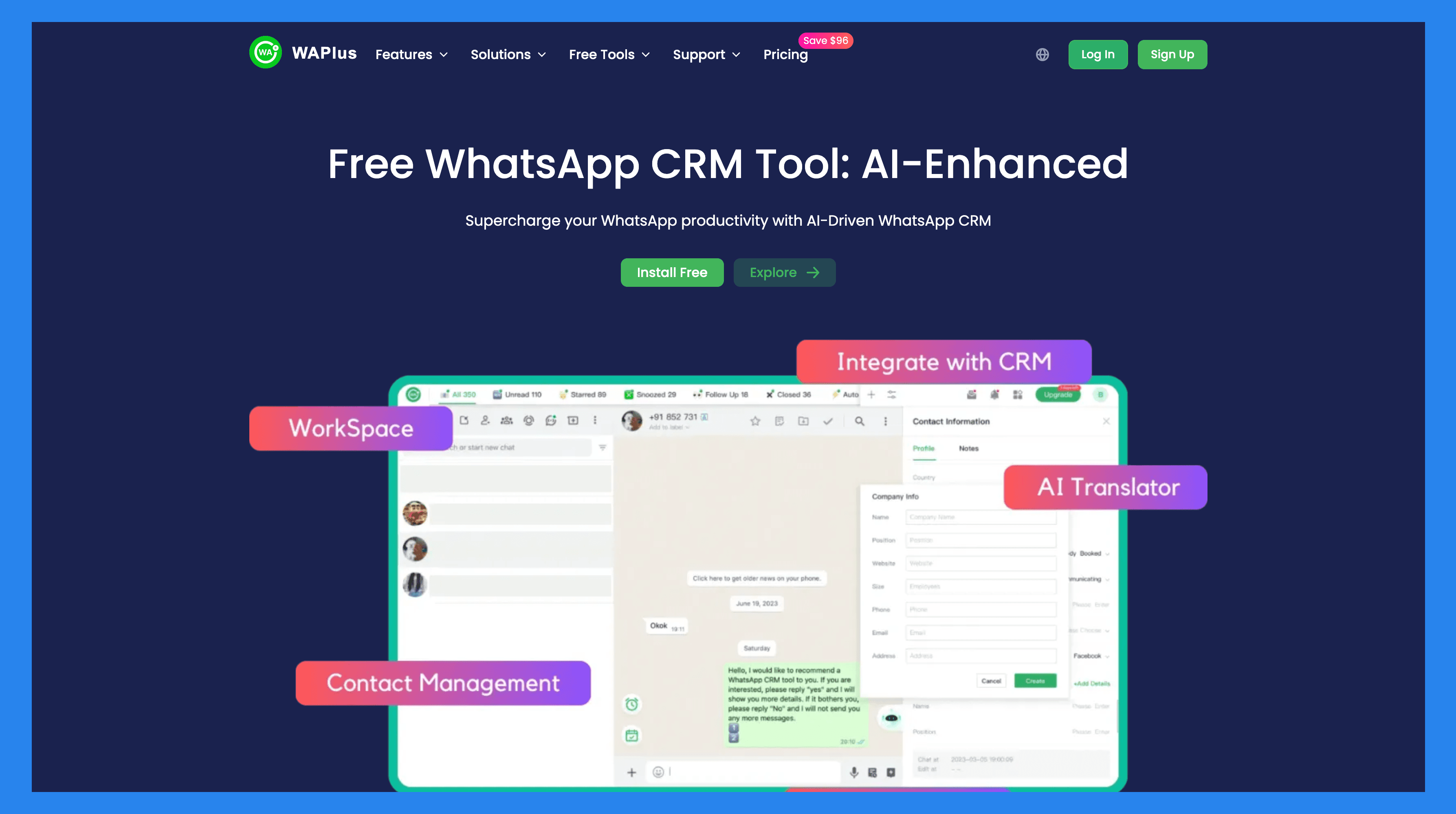 5 CRMs with Native WhatsApp Integration: WAPlus.io