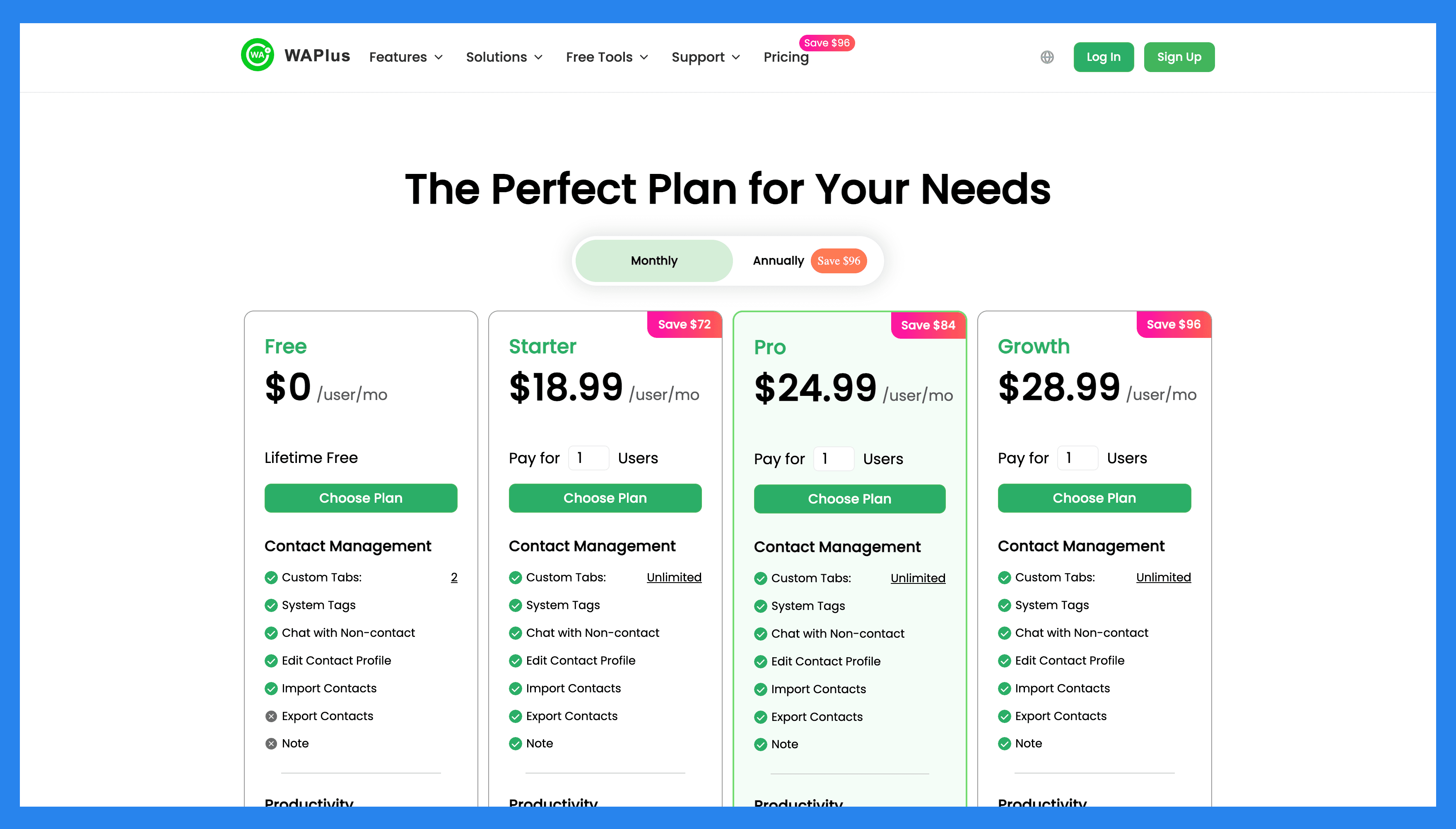 Waplus.io Pricing Plan