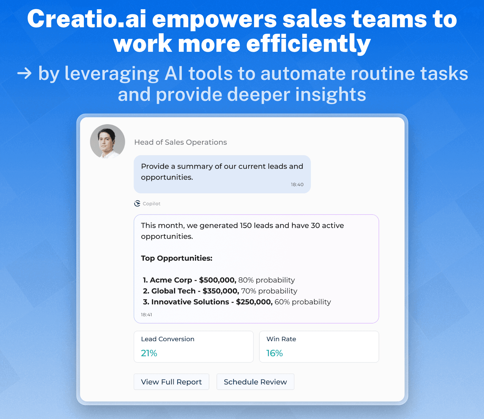 Creatio.ai AI & Machine Learning