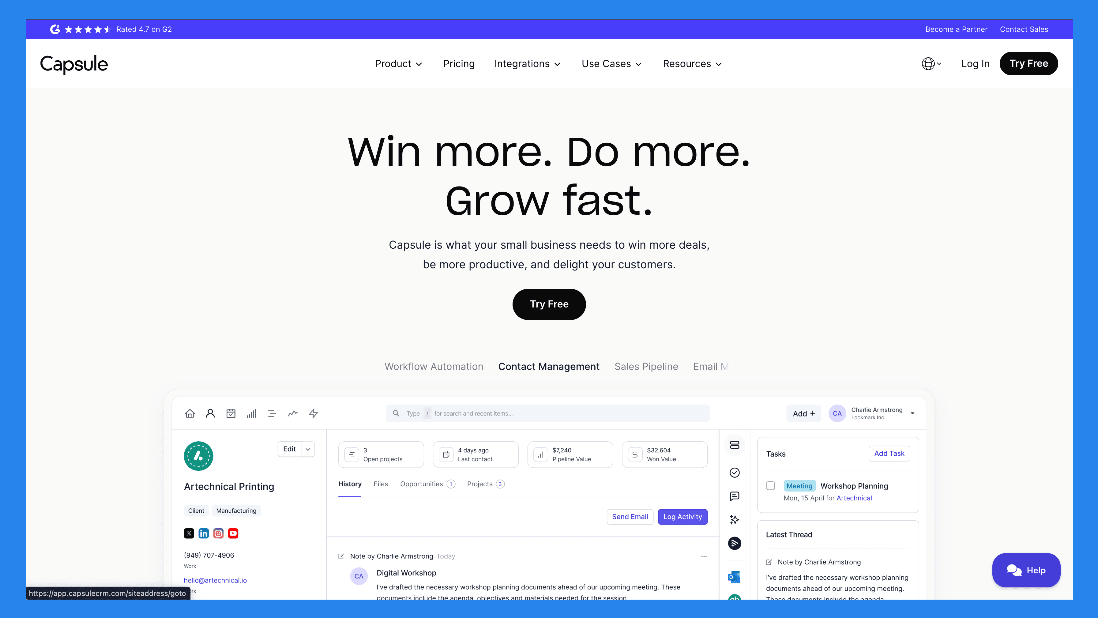 Capsule CRM – Best for Client Management