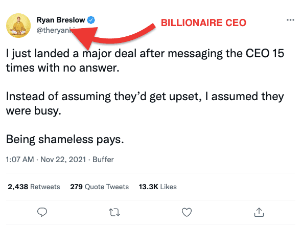 Sales Follow Up Ryan Breslow | Breakcold