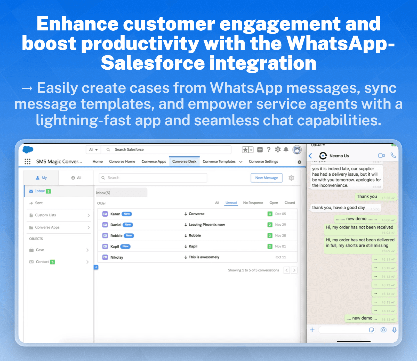 5 CRMs with 3rd-party WhatsApp Integration: Salesforce