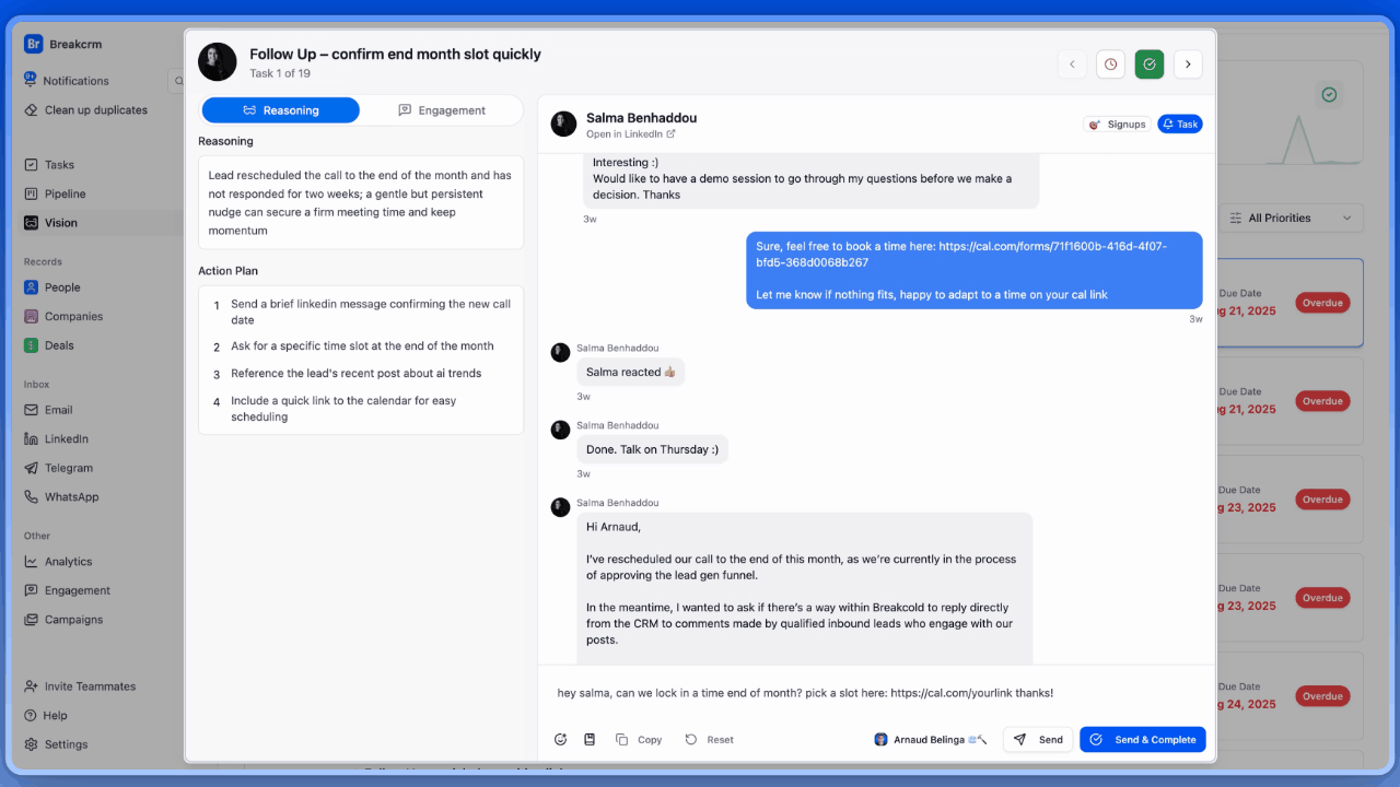 AI Native CRM Tasks